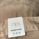 ZARA NWT  Mid Rise CARGO PANT  Regular Length Wide Leg SZ-8 Photo 5