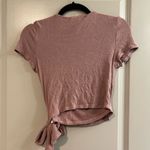 Urban Outfitters  Dusty Pink Ribbed Wrap Crop Top Photo 2