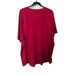 Maggie Barnes  Red Knit Top 4x Embellished Silver Neckline Photo 1