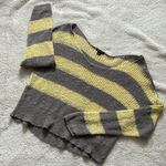 I Heart Ronson Yellow & Gray Crop Sweater Photo 4