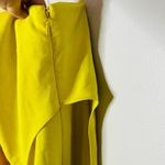 HALSTON Yellow Lil Crepe Strapless Overlay Side Zipper Jumpsuit Dress Size 2 Photo 7