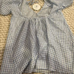 STAUD Blue And White  Backless Mini Dress Photo 0