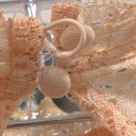 Bebe Y2K  barbiecore coquette vintage Lace High-Neck Key-Hole Mini Dress, Size M Photo 7