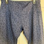 Renwick Women’s Leggings Sz LG Blue Cheetah Print Yoga Pilates Running Gym Bike Photo 2