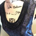 Anthropologie  Silk Dress Beaded Blue Size 2 Formal NWT future paradise Photo 3