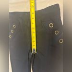 Women’s Ingredients Black Cropped Capri Pants Gold Accents Sz 6 Office Business Photo 7