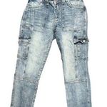 KanCan Avery Straight Leg High Rise Cargo Jeans size 11/29 Blue Photo 0