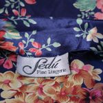 Sedu Fine Lingerie Blue Floral Slip Mini Dress Lace Fairy Whimsigoth Y2K Satin M Size M Photo 2