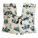 Katie Kime Fort Worth Toile Blue Green White Drawstring Waist Pajama Pants 3 XL Size 3X Photo 1