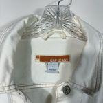 Gap Vintage Y2K White Canvas Denim Button Down Trucker Jean Jacket Large L Retro Photo 2