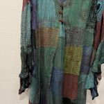 Kathmandu Imports Bohemian Patchwork Green Kimono by Kathmandu  Photo 1