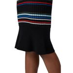 Parker Bruna Black Multicolor Striped Long Sleeve Crewneck Knit Sweater Dress L Photo 2
