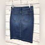Ann Taylor  Raw Hem Denim Skirt Dark Wash-6 Photo 1