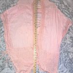 Forgotten Grace  Crochet Cardigan Size XL Kimono Vest Duster Topper Dusty Peach Photo 6