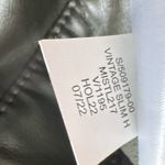 Gap Vintage Slim High Rise Vegan Faux Leather Pants Green Mistletoe size 4 Photo 6