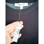 Madewell  | NWT | Puff-Sleeve Sweatshirt Tee in Jet Black | Sz XXS Photo 4