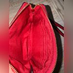 Coach Corner Zip Burgandy Wristlet Horse And Carriage Print Wallet Gold Accents Photo 10