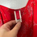 Natori Vintage  Jose Red and white slip dress with a floral pattern Photo 4