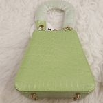 STAUD ππ Kenny Bag Pistachio Crocodile Embossed Photo 14