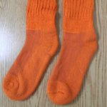 #4 New/Customer Return HOOTERS Girl PEAVEY XL Length SCRUNCHIE SOCKS Orange O/S Photo 2