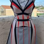 Herve Leger Cameron Engineered colorblock jacquard A-line dress size medium NWT Photo 3