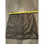 INC Women's Faux Leather Black Mini Skirt Size PS Petites Photo 4