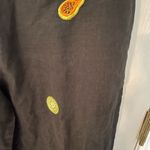 Lillian Jones Y2K linen ankle pants with assorted trendy fruit appliqués. Size 6 Photo 2