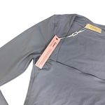 Qinsen Long sleeve Square Neck blue Workout top XS NWT Lounge Pilates Barre Gym Photo 4