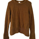 H&M brown chevron crewneck wool blend sweater size small Photo 0