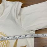 Chico's Botanical Print Top Womens Medium Ivory Paisley Detail 3/4 Sleeve Casual Photo 6