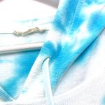 Jane & Delancey Hoodie L Blue White Tie Dye Pullover Sweatshirt Cotton Size L Photo 7