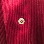Basic Editions Women's Corduroy Shirt Purple Long Sleeve Size M Brass Buttons Size M Photo 4