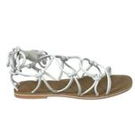 Pretty Little Thing  White Lace Up Gladiator Sandals NIB UK 5 US 7 Photo 3