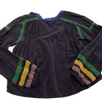 Urban Outfitters  Blouse Womens XS Boho Peasant‎ Top Tassel Multicolor Flowy Photo 1