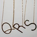 Boutique Gold Initial Pendant Necklace Letter A-Z Photo 5