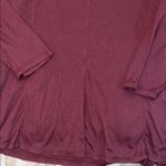 Coldwater Creek  Burgundy Open Front One Piece Cardigan - Shirt Top in Knit Photo 6