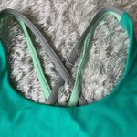 Lululemon Energy Bra in Eucalyptus Green w/Pale Green and Grey Straps, sz 6 Photo 2