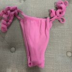 frankie's bikinis Frankie’s Bikinis X Naomi Tia Terry String Bikini Bottom Pink Photo 3