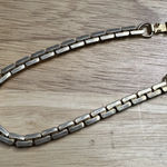 Artisan Vintage Designer Box Link Chain Bracelet 8" Gold Tone Photo 0