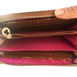 Tous Genuine Pebble Leather Zip~Around Wallet Cognac Dustcover Flaws Photo 8