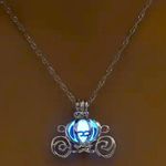 Disney Glowing Cinderella pumpkin carriage 4 /fairytale lover Silver Blue glows Photo 0