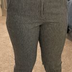 Gray Striped Slack Capris Photo 1