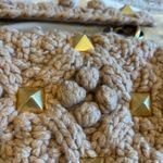 Valentino Garavani Beige Cashmere Medium Roman Stud Bag Photo 4