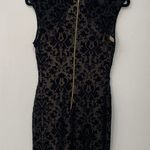 MADRAG Women’s Black Velvet Flower Dress A Photo 4