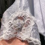 Christian Dior Vintage  Lingerie Robe Light Blue Lace Petite Photo 8