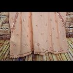 Free People  | Chloe Embroidered Slip Mini Dress in Sweet Peach Photo 6