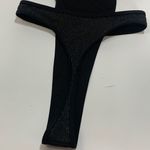 Women's V Neck High Leg Low Back One Piece Swimsuit Metallic Black Size XS Photo 4