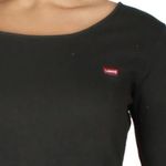 Levi's Levi’s Plus Comfy Cotton Ribbed Long Sleeve Logo T-shirt Caviar size 2X Photo 1