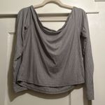 Arizona Jeans Arizona Jean Company | Basic Grey Ribbed Long Sleeve T-Short Tee Top Size XL Photo 3
