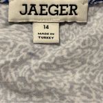 Jaeger  Pullover Shirt Top Womens Size 14 Blue & White‎ 3/4 Sleeves Photo 4